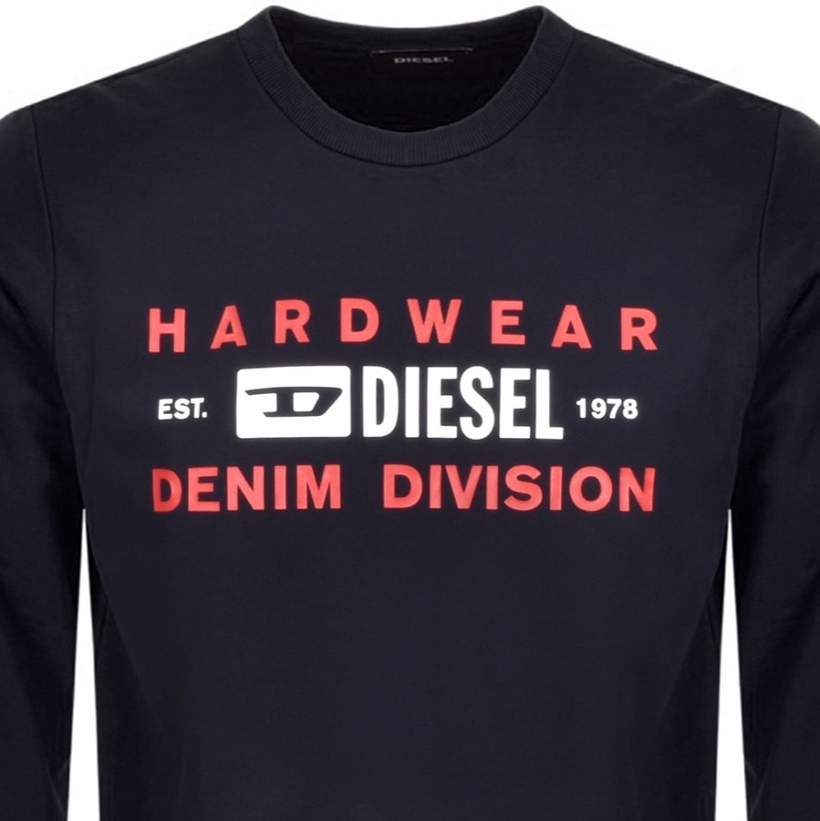 Alternative Image for ProductDiesel Crew Neck Girk Sweatshirt Navy2